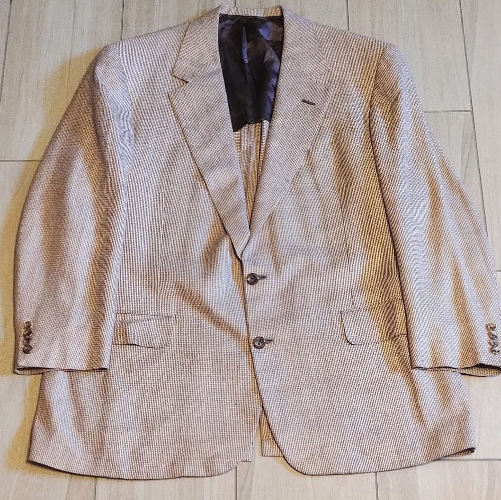 Oxxford Cashmere Silk Linen Jacket 43 R